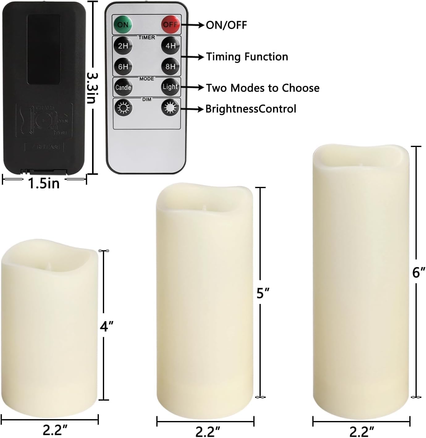 Thumbnail 5 de YOROXRG Set of 24 Waterproof LED Candles 4"-6