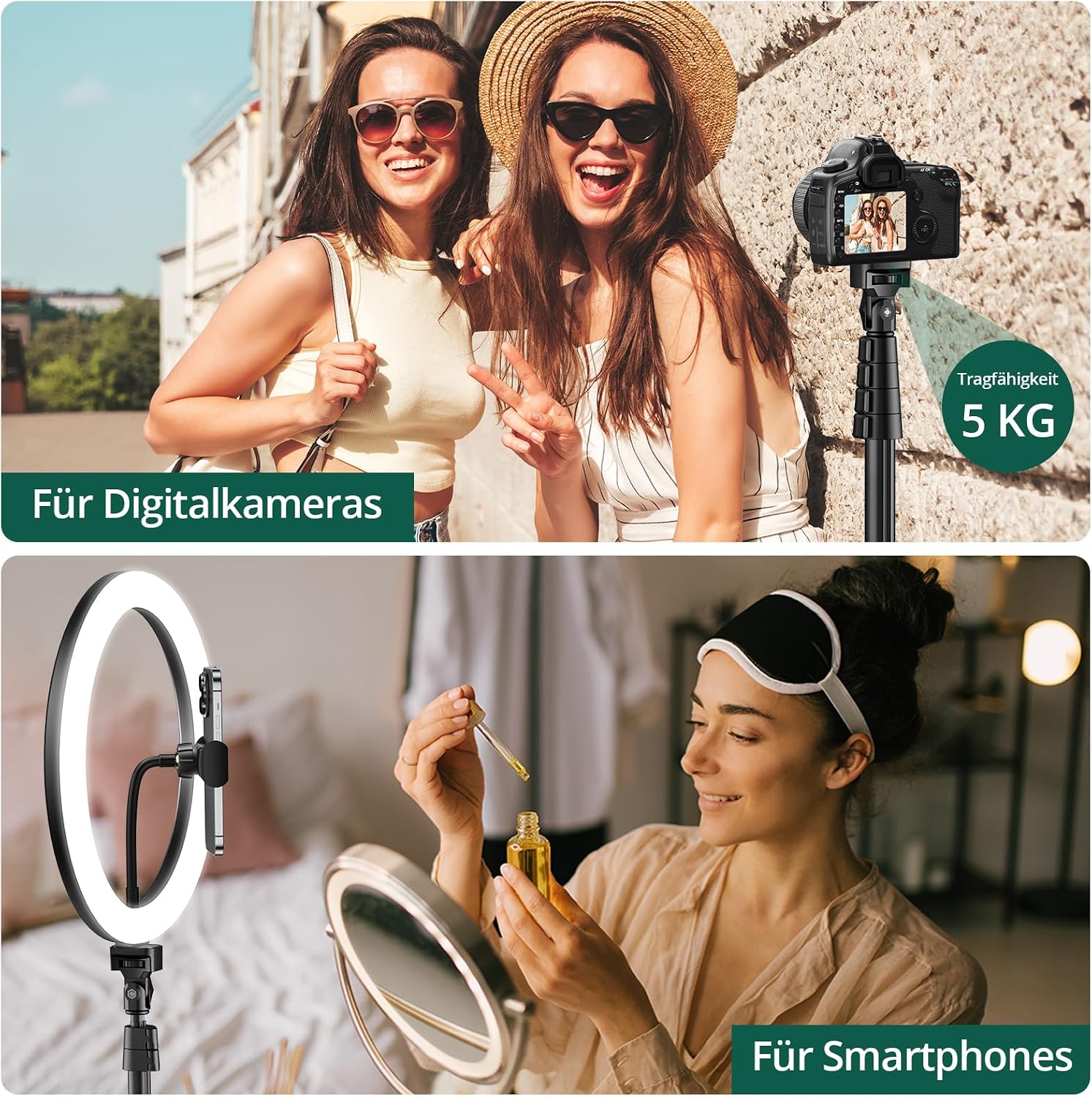Thumbnail 5 de ATUMTEK 12" Selfie-Ringlicht mit Stativ 63" USB