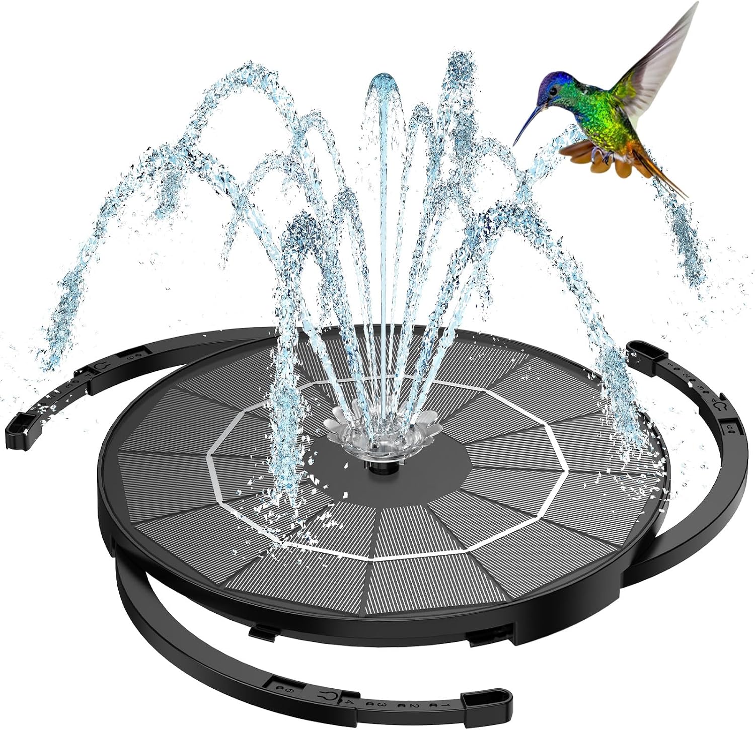 Detalle de AISITIN Solarbrunnen Outdoor Split-Design mit Batterie – vielseitige Solar-Teichpumpe