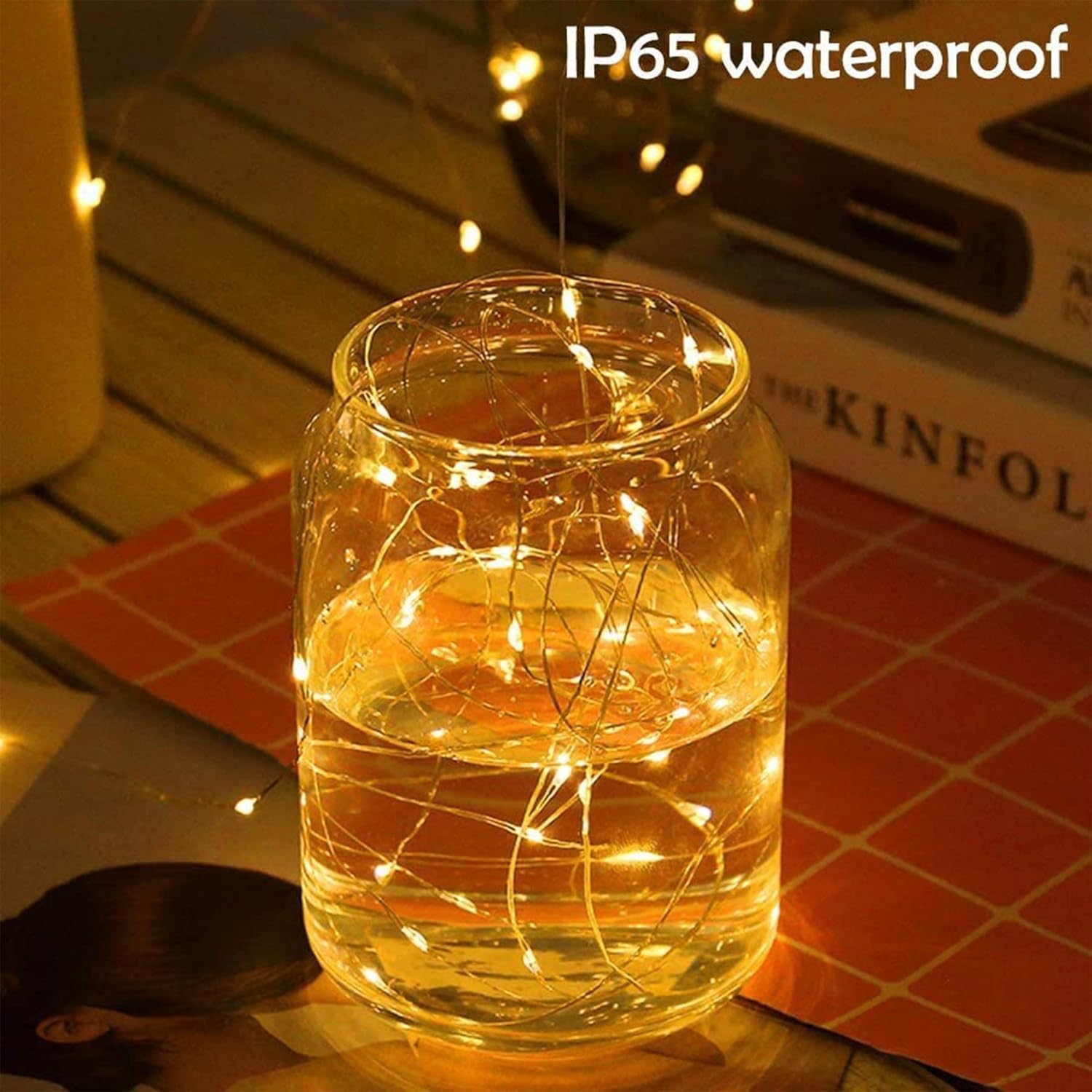 Thumbnail 3 de Lezonic Solar Fairy Lights, 4 Pack – 12 M / 40 Ft Each, 120 LED Copper Wire Outdoor String Lights (Warm White)