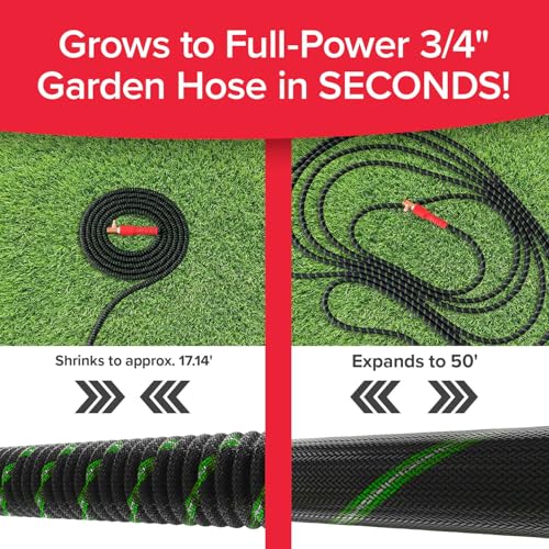 Detalle de Pocket Hose Ballistic Double UV Edition 50 FT Expandable Garden Hose with Pocket Pivot Swivel Connector