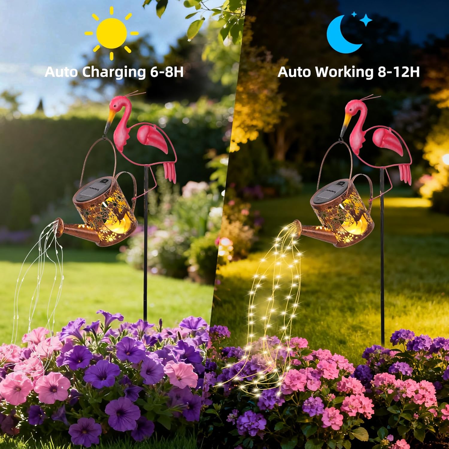 Thumbnail 1 de Tremdwoto Solar Watering Can Lights (Flamingo) – Outdoor Solar Garden Decor With Auto Night Sensor