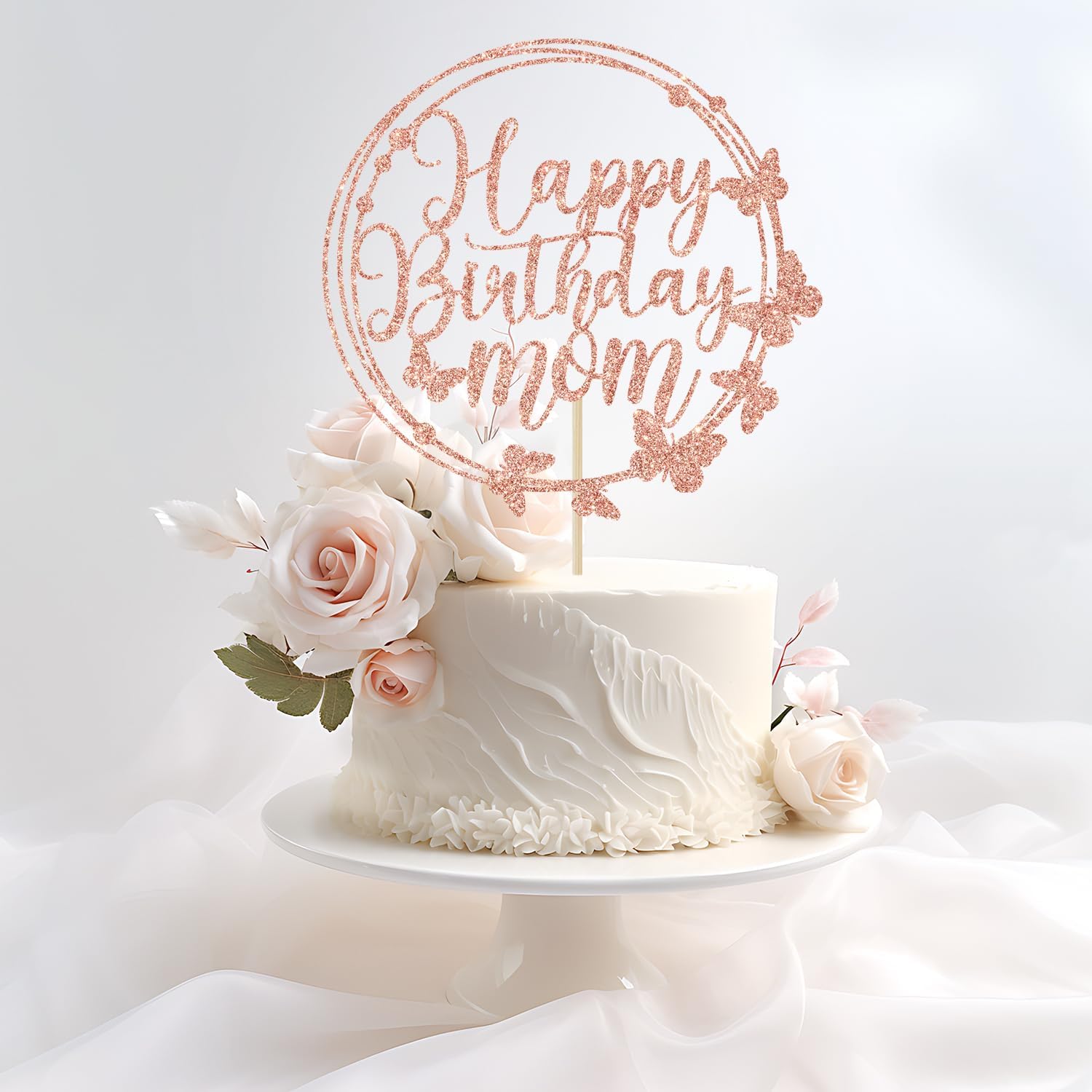 Detalle de Mom Birthday Cake Topper, 18 x 12 cm