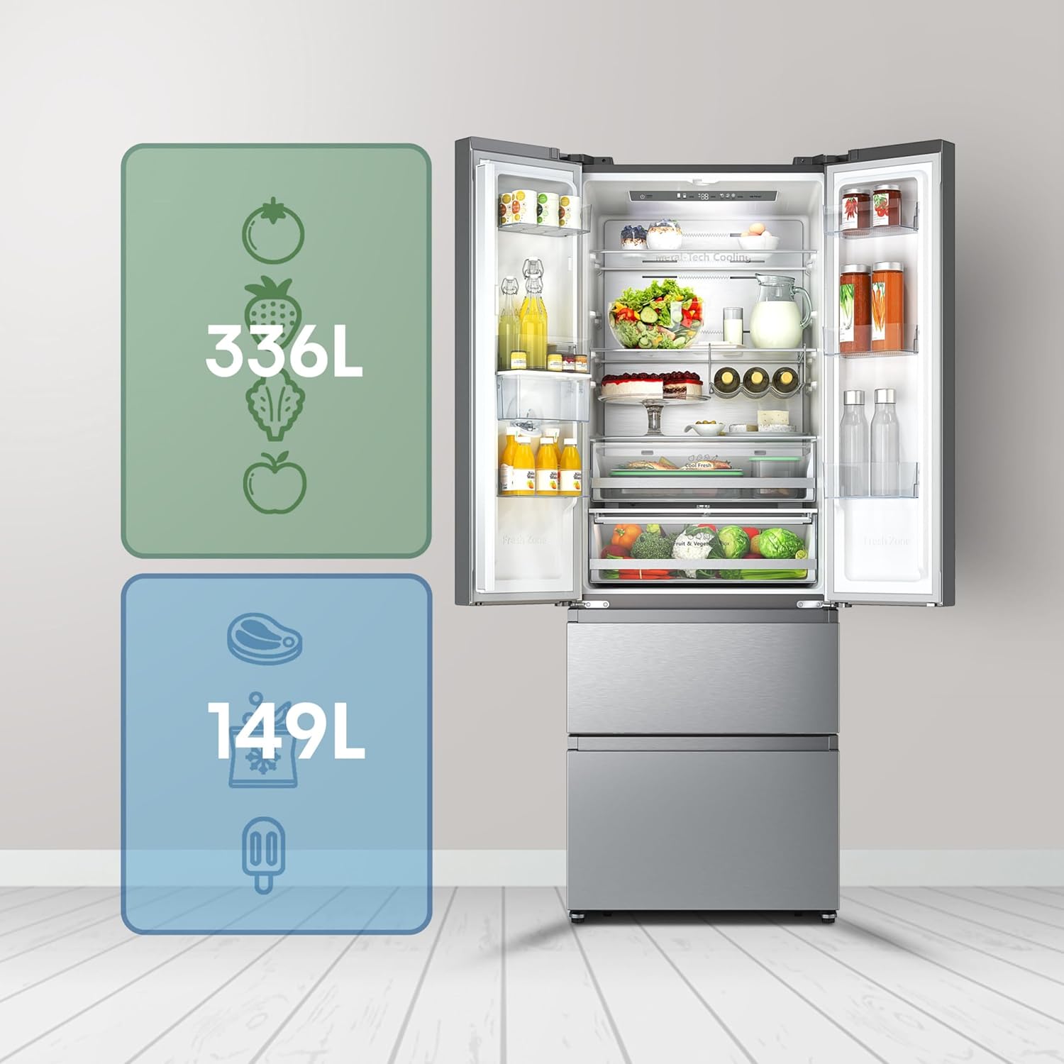 Thumbnail 3 de Hisense RF632N4WIE - Frigorífico Combi No Frost Inox 🍾