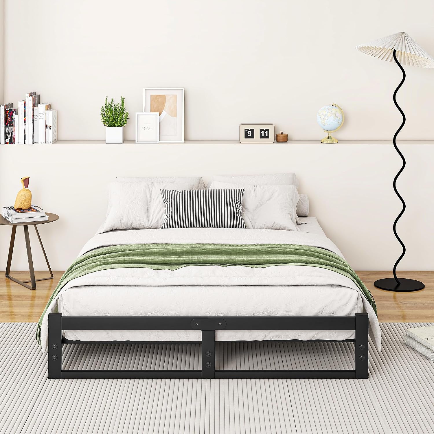 Detalle 1 de VECOCHO 1016P-BK-6Y metalen bedframe 120 x 200 cm, zwart
