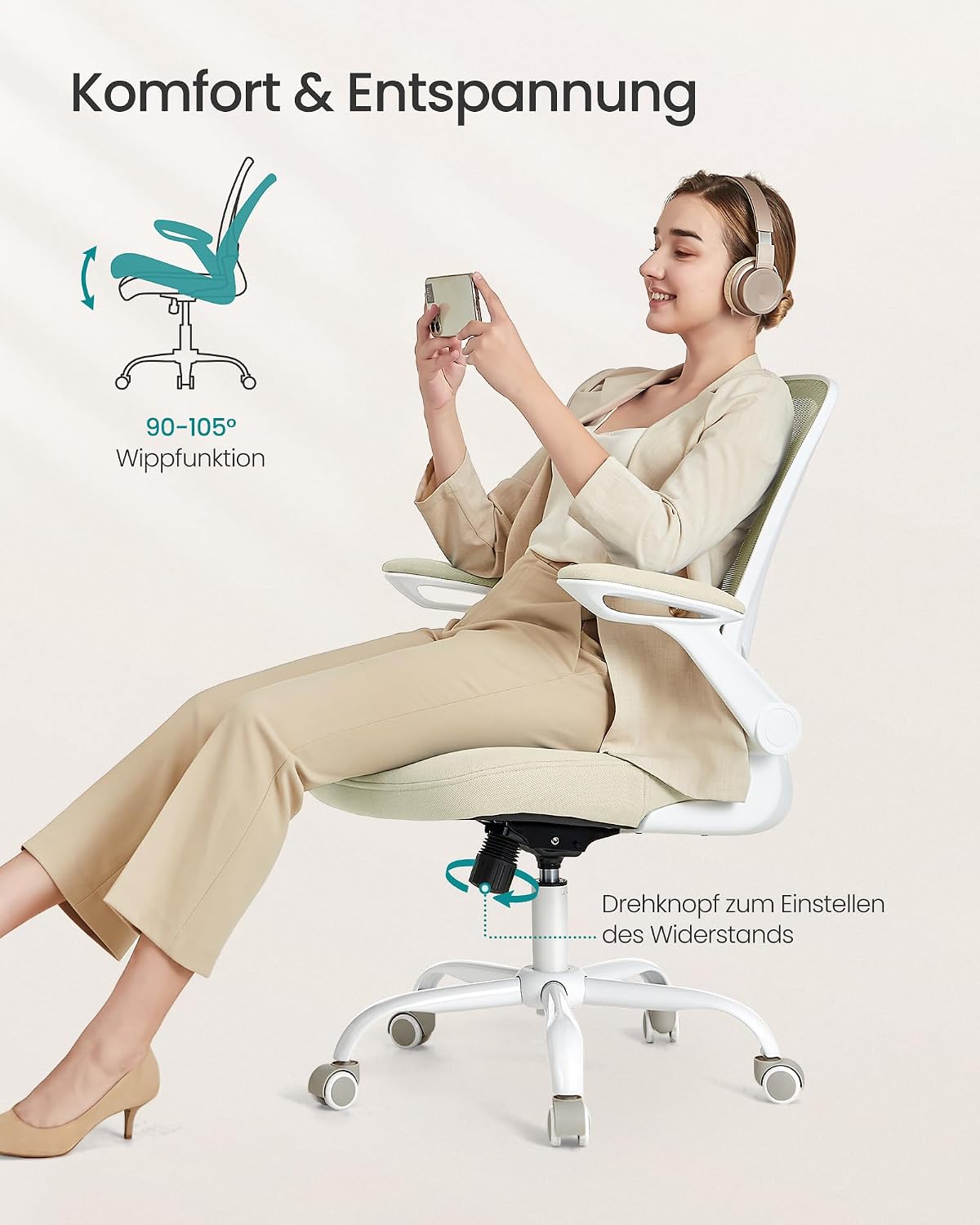 Thumbnail 4 de SONGMICS Bürostuhl ergonomisch mit Mesh