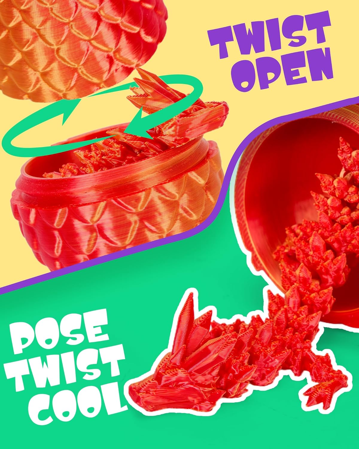 Thumbnail 1 de TBOLINE 4PCS 3D Printed Dragon Egg