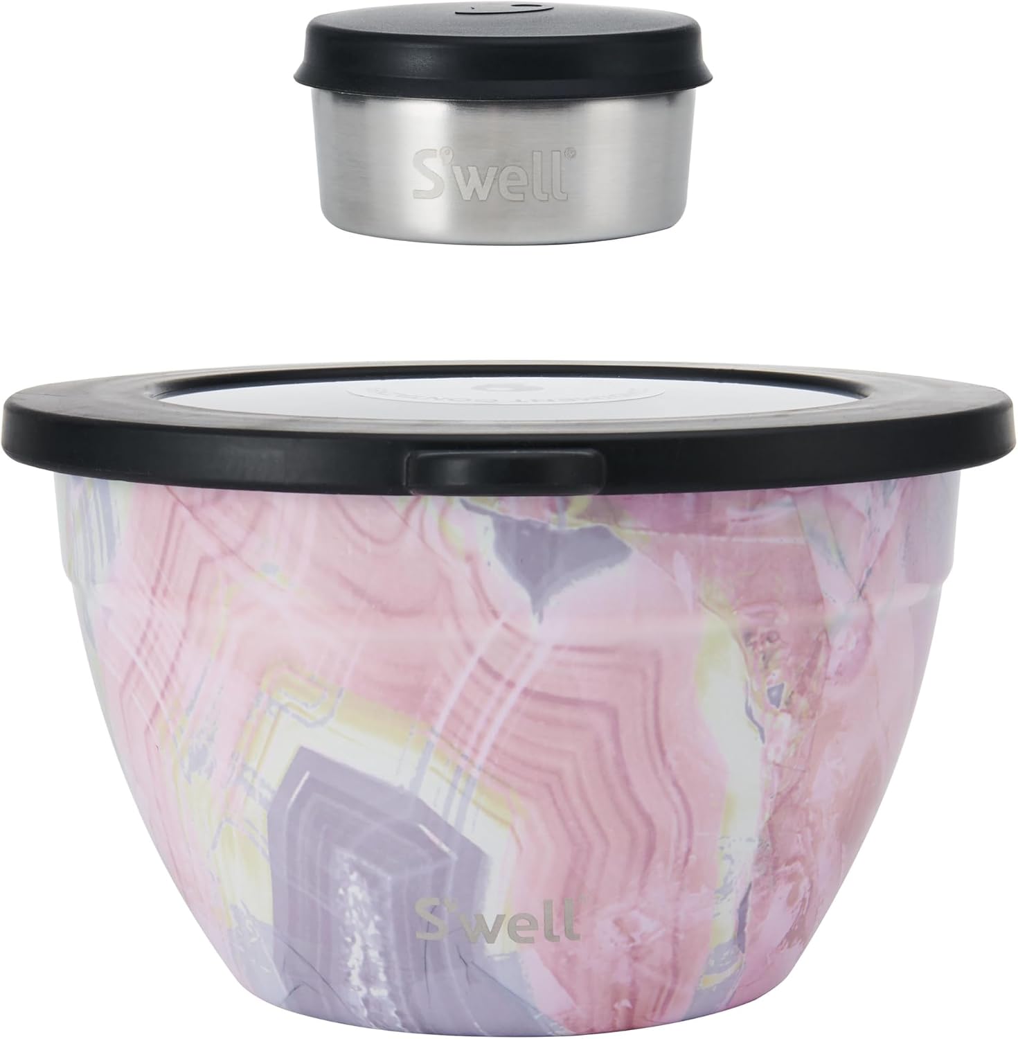 Thumbnail 5 de S'well Geode Rose Salad Bowl Kit, 1.9L Stainless Steel Lunch Box