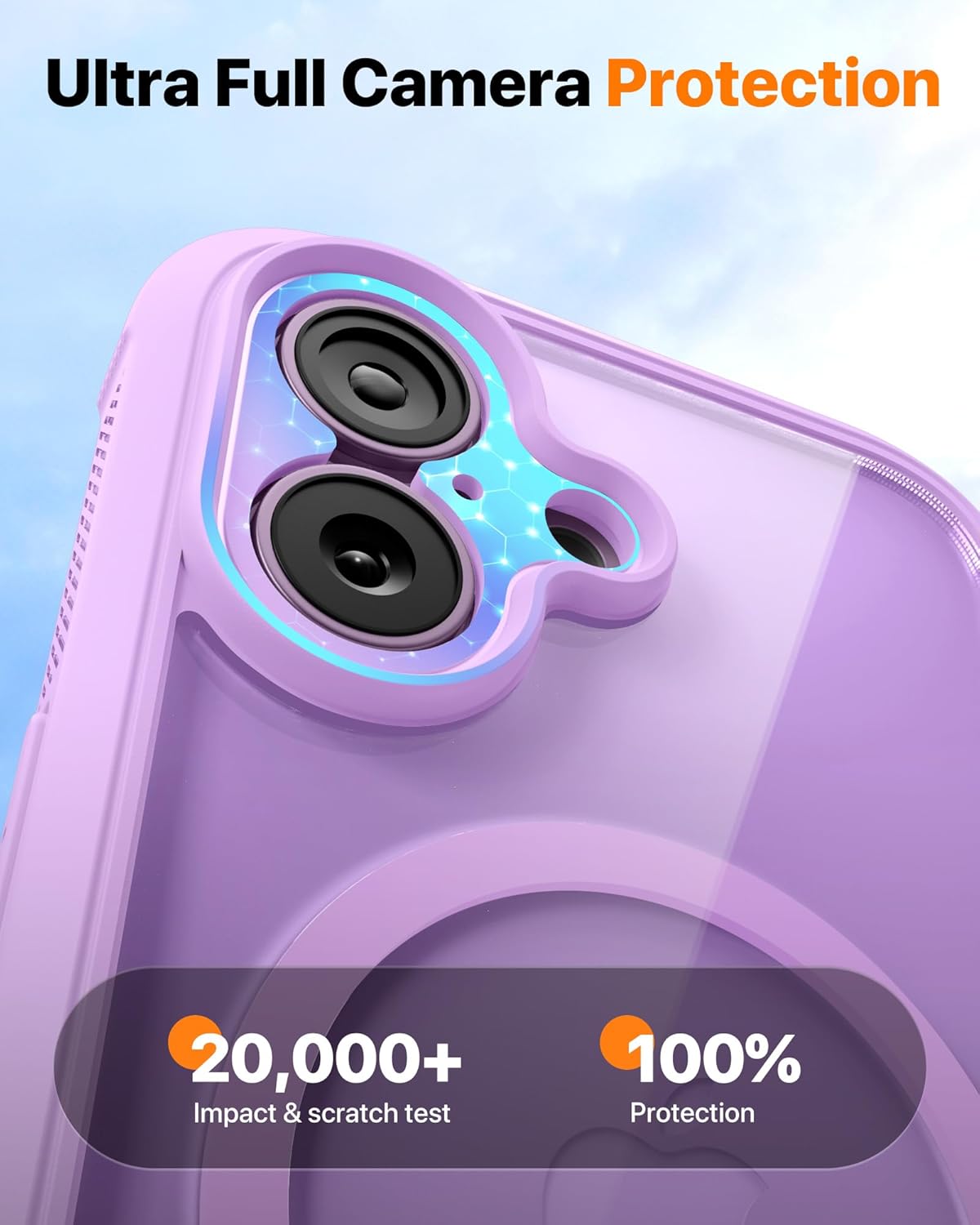 Thumbnail 3 de Diaclara Magnetic iPhone 17 Case 6.3-Inch (Purple) with MagSafe & built-in screen protector