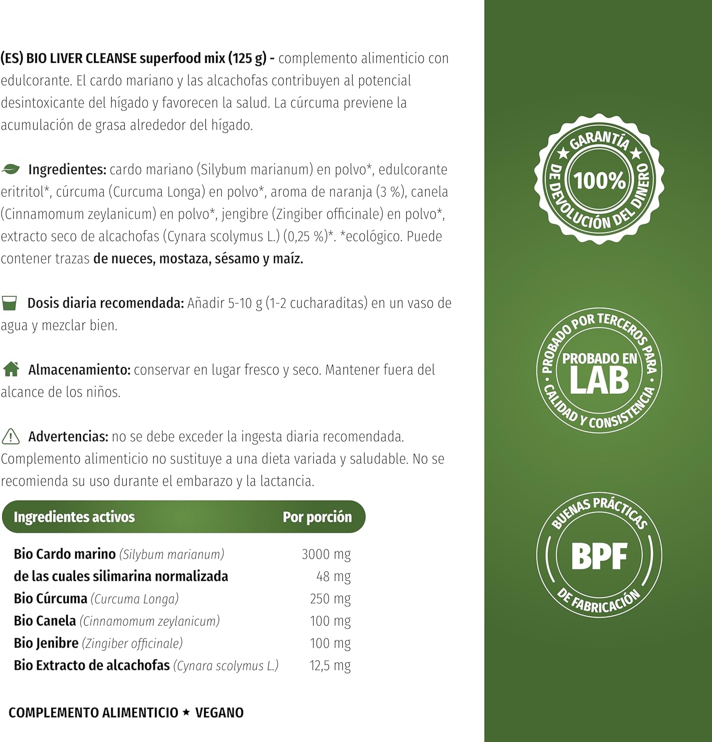 Thumbnail 3 de Nature's Finest by Nutrisslim Bio Liver Cleanse 125g Vegano 🌿