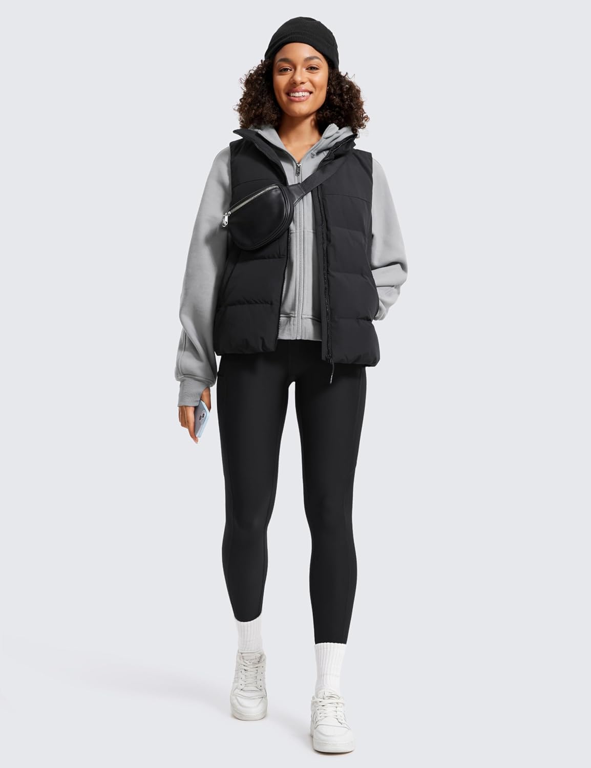 Detalle de CRZ YOGA Donna leggings termici con vita alta e tasca laterale