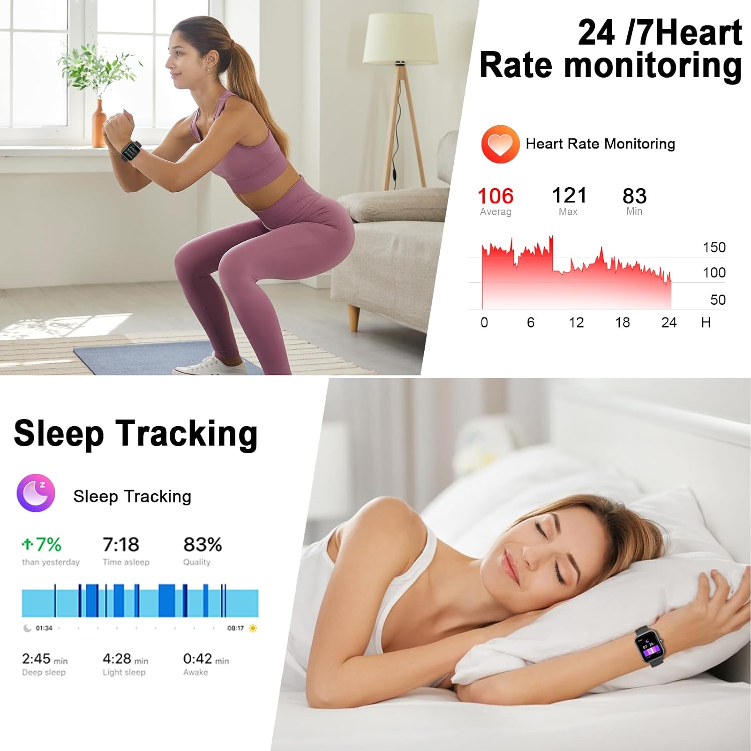 Thumbnail 5 de Smartwatch Herren 1,91 Zoll HD – Schlafmonitor, Herzfrequenz, 110+ Sportmodi, IP68, Bluetooth Anrufe, 300 mAh Akku