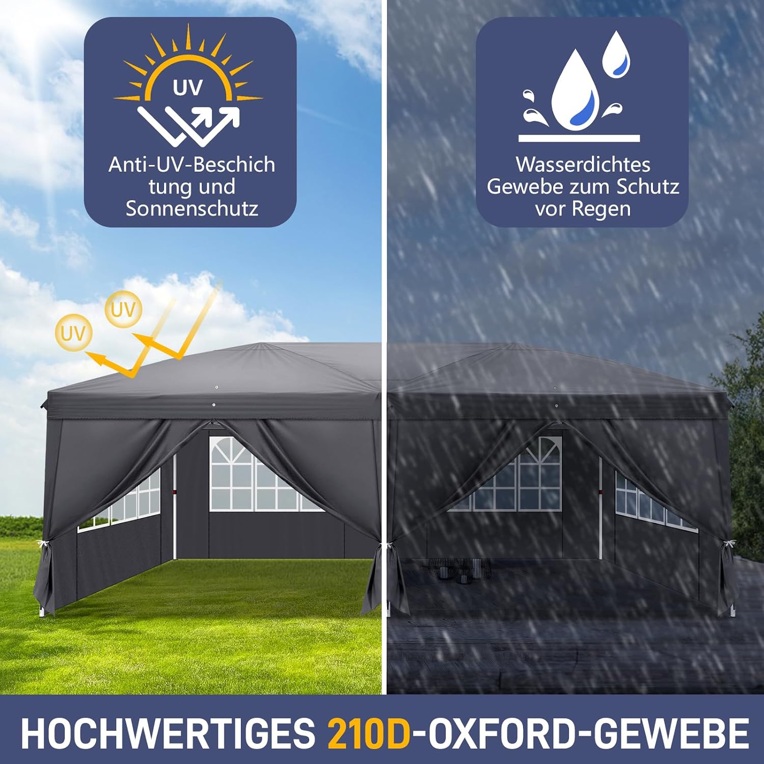 Detalle de TactFire Pavillon 3x6 m mit 420D Oxford
