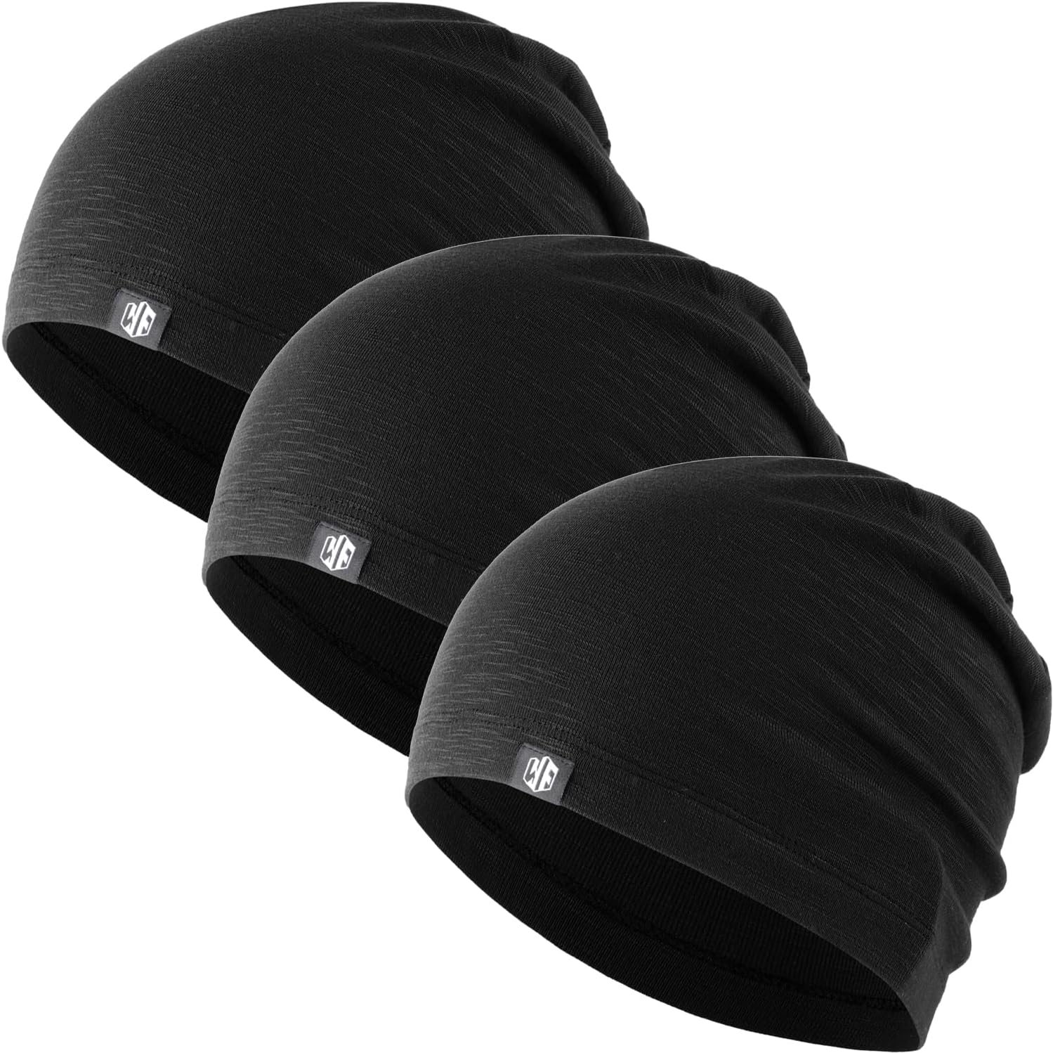 Detalle de WTACTFUL 3-Pack Slouchy Skull Caps for Men & Women – Soft & Breathable Beanie for All-Day Wear