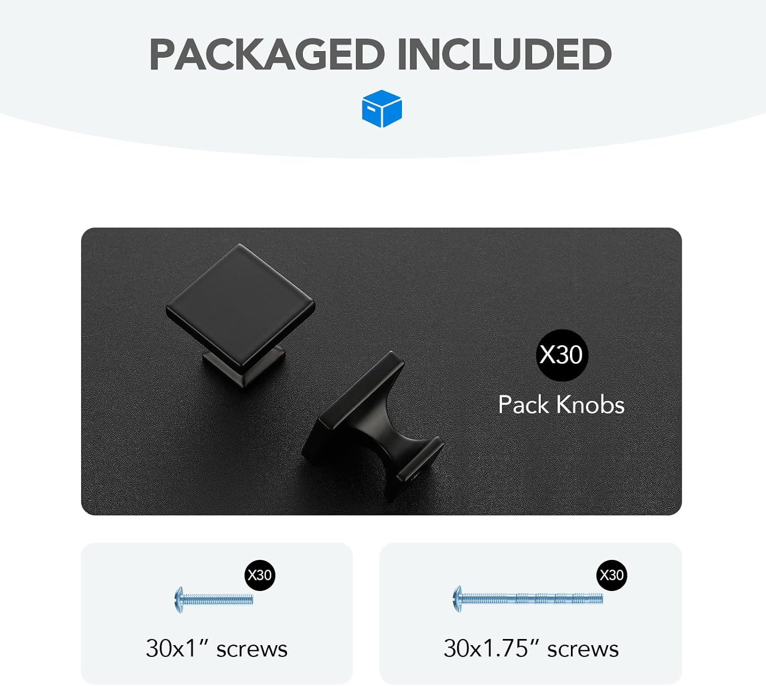 Thumbnail 5 de HOME EDIT HDFN5HS Matte Black Cabinet Pulls, Zinc Alloy, 30-Pack