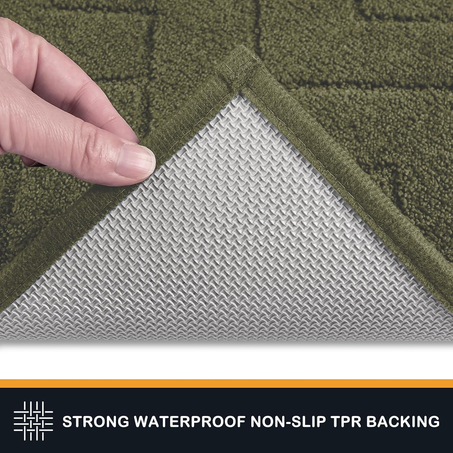 Detalle de Purrugs Dirt Trapping Door Mat 34" x 59" — Non-Slip, Machine-Washable Entry Rug for Muddy Shoes & Paws (Sage Green)