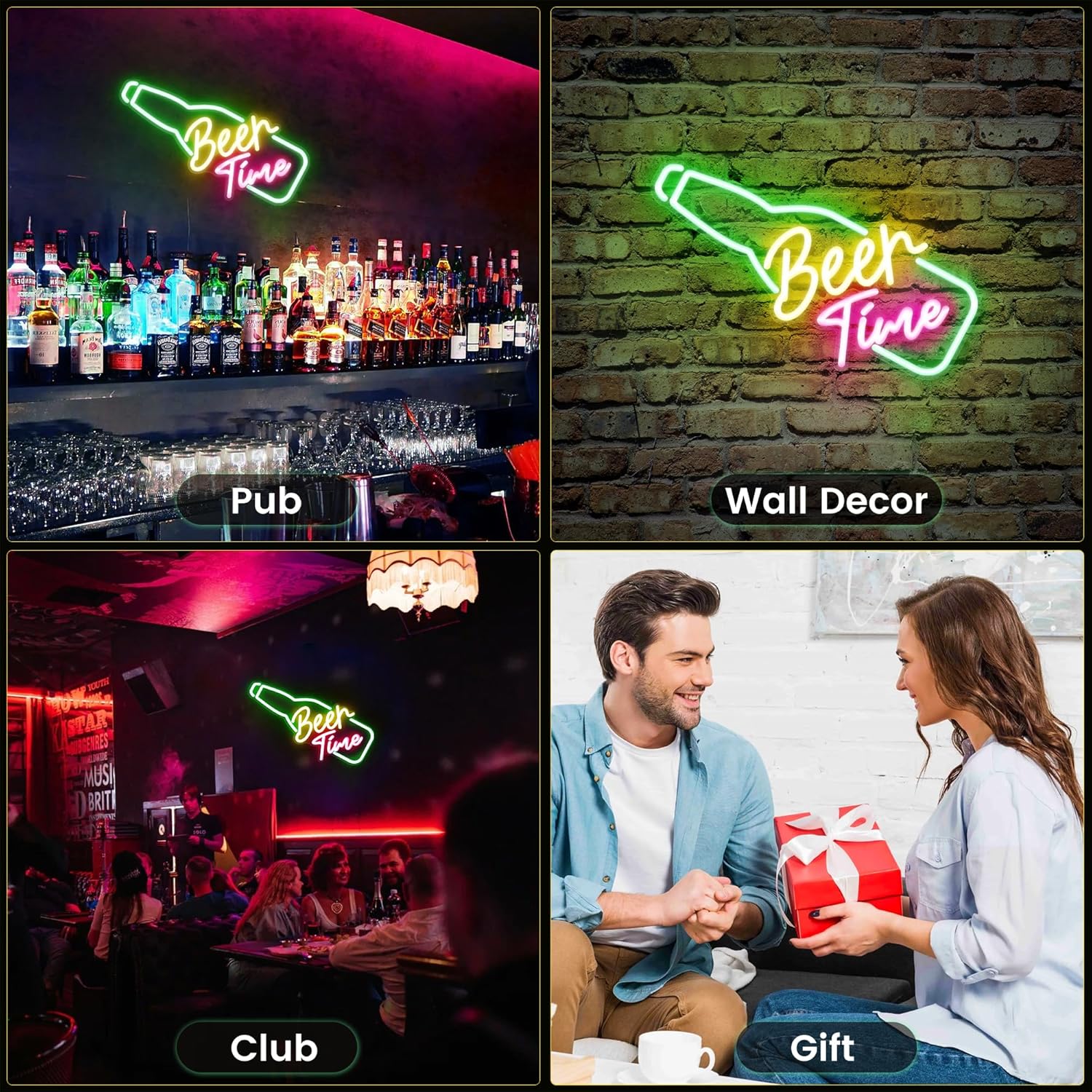 Thumbnail 4 de Kavaas Beer Time Neon Sign 16.9" x 7.6