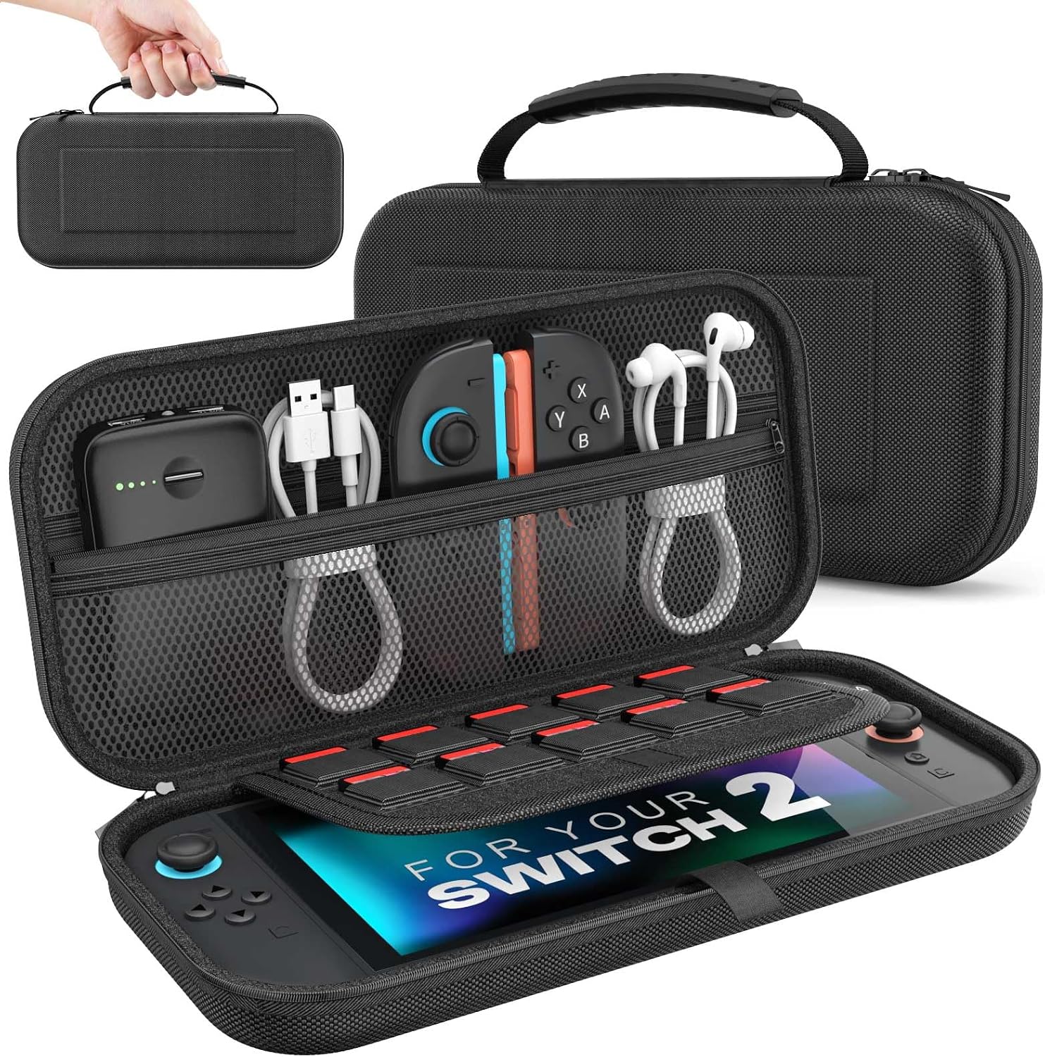 Detalle de MoKo Étui Switch 2 2025, housse grande capacité