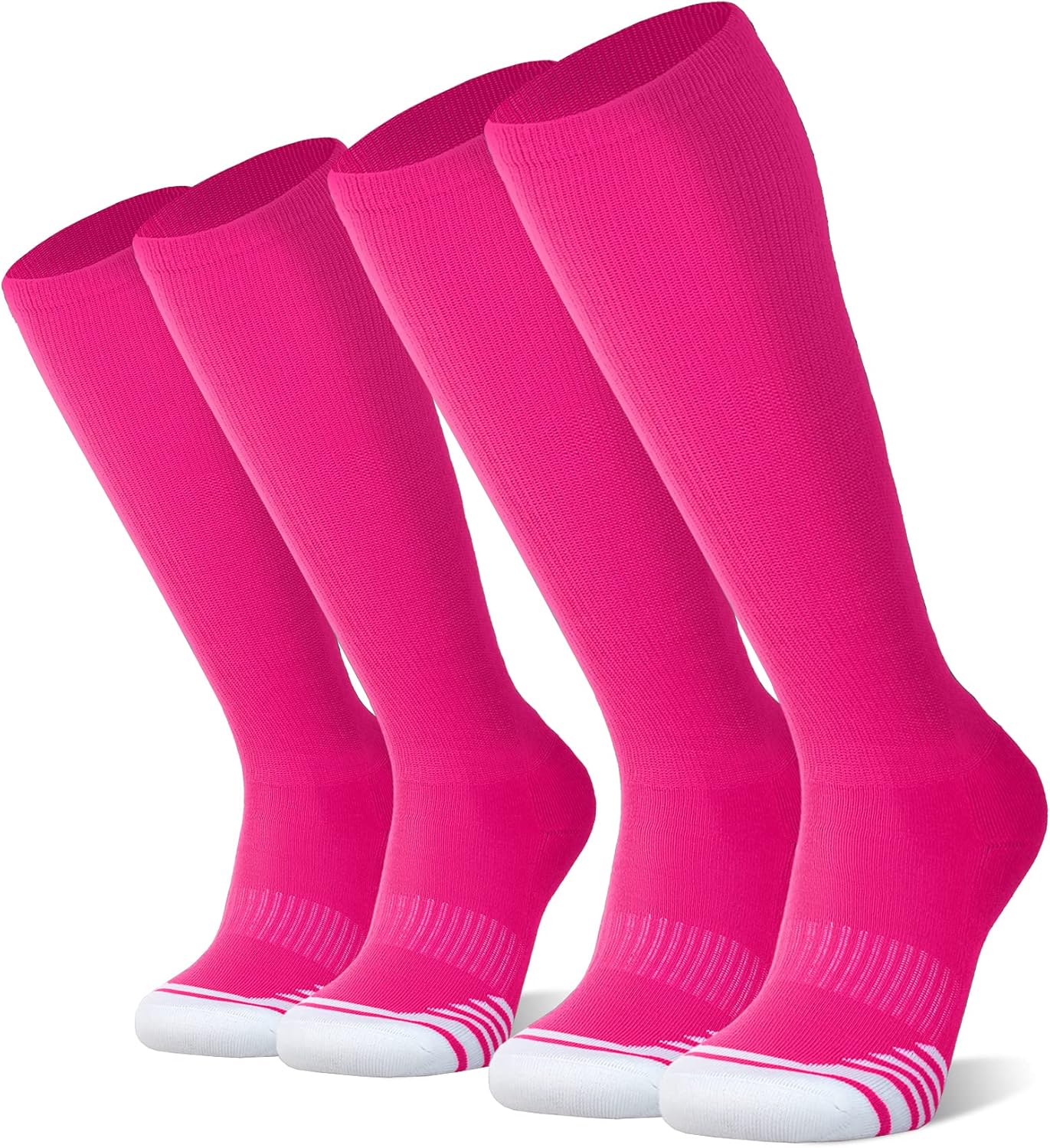 Detalle de FITRELL 2/3 Pack Knee-High Baseball Soccer Softball Socks for Kids, Youth, Men & Women