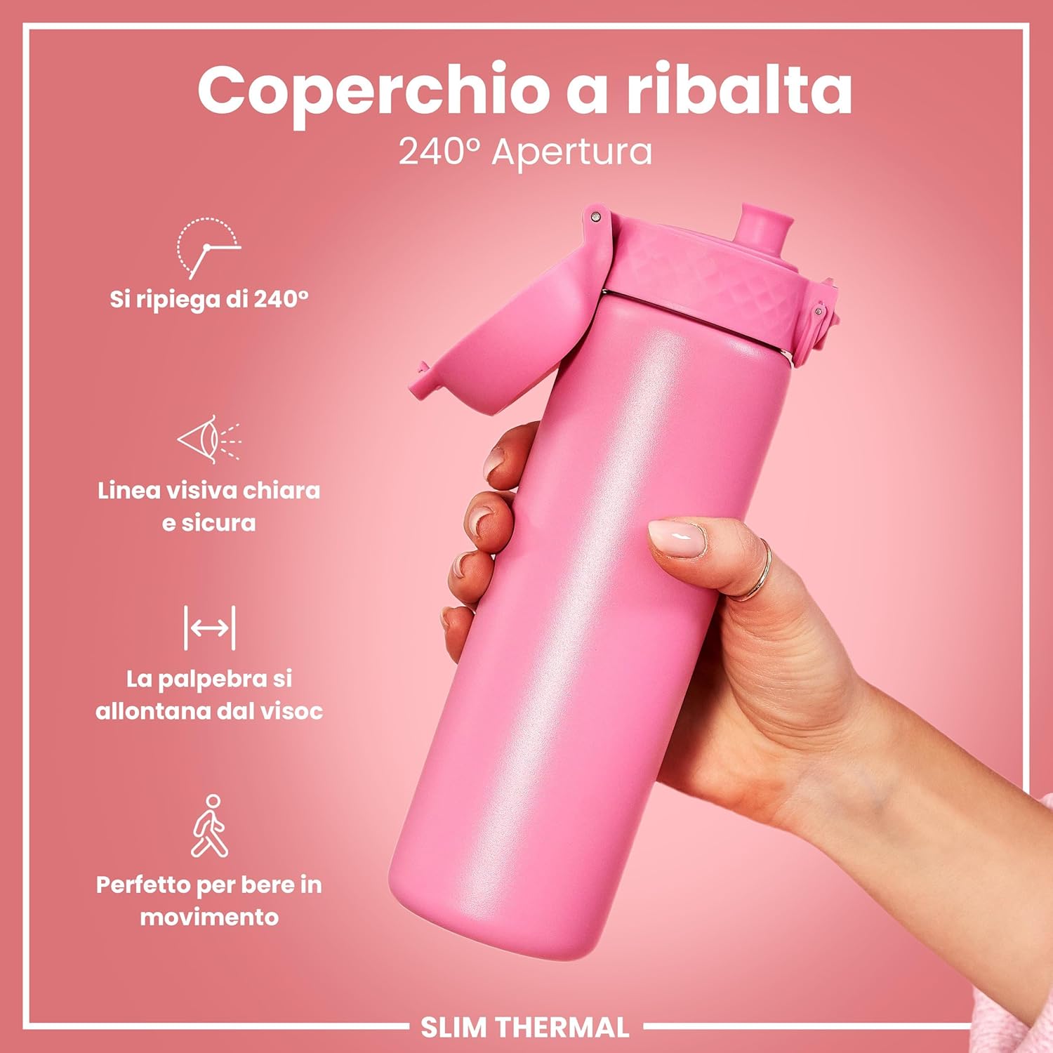 Thumbnail 5 de ION8 Borraccia Termica in Acciaio Isolato 500ml – Sicura, Durevole e Facile da Aprire