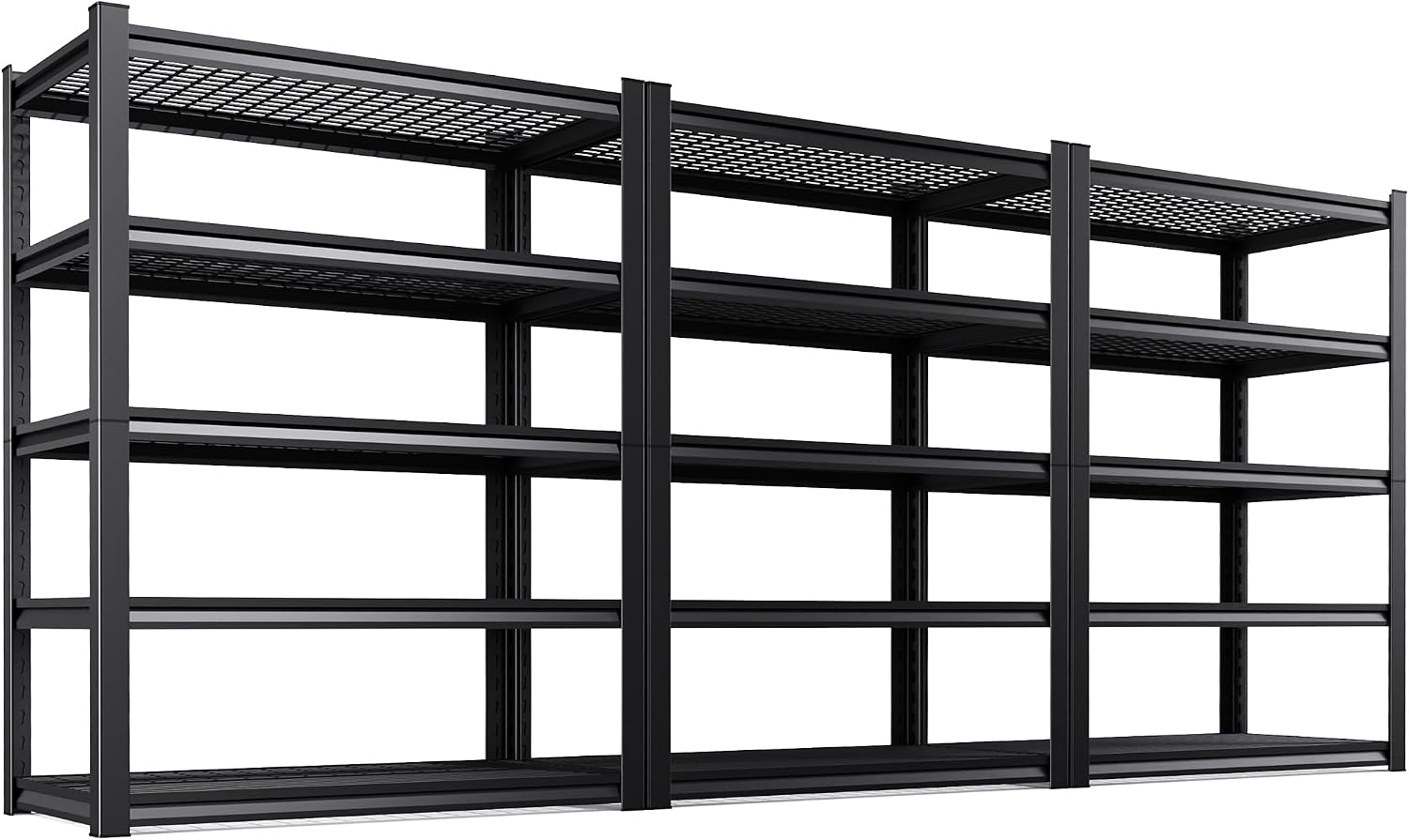 Detalle de KORVENA garage shelving 3-Pack, 5-Tier Adjustable Metal Shelves, 35" Wide