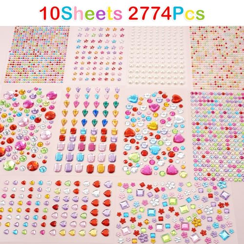 Thumbnail 2 de MYDBUYSOME 2774pcs Gem Stickers Jewels for Crafts