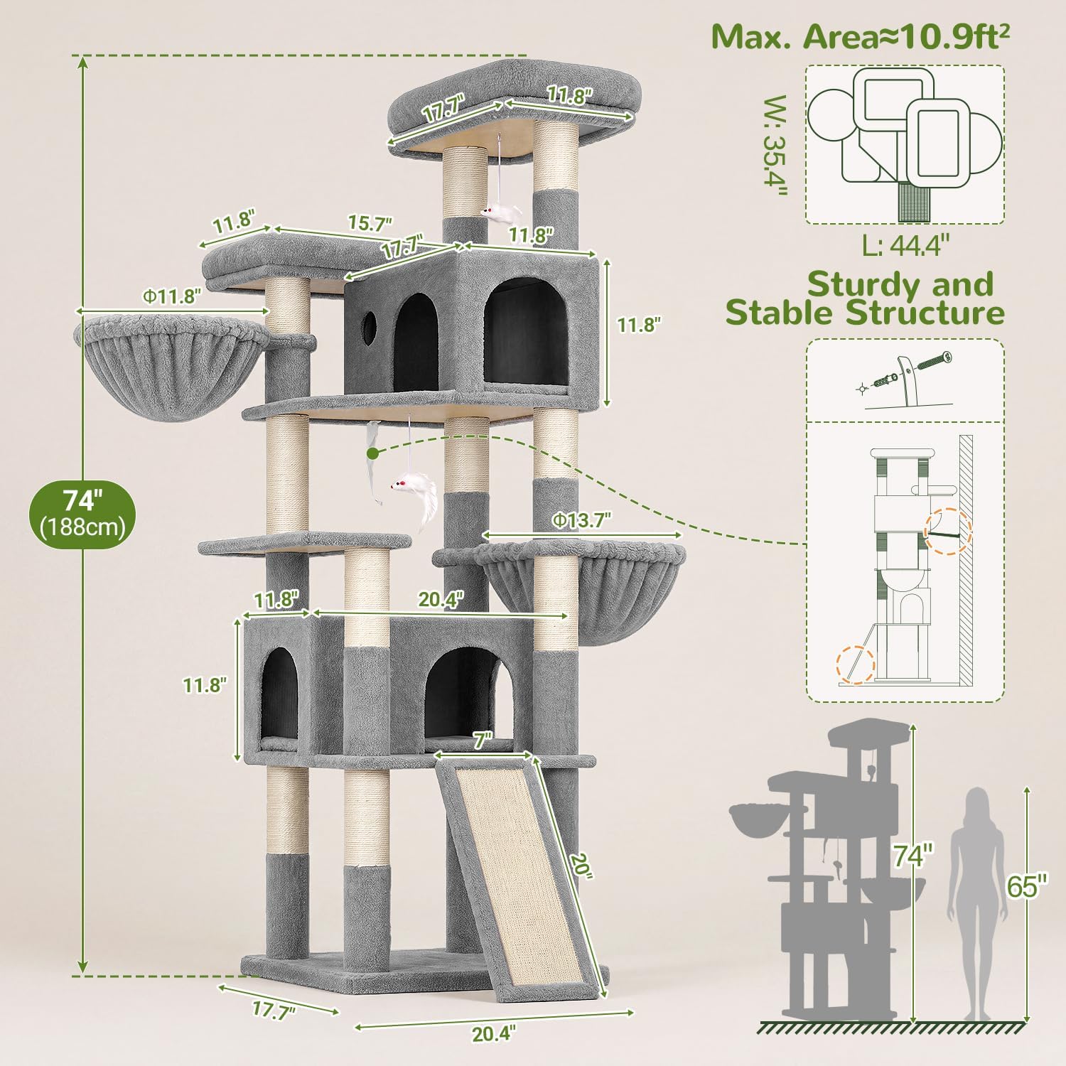 Detalle 2 de Globlazer Cat Tree F74H