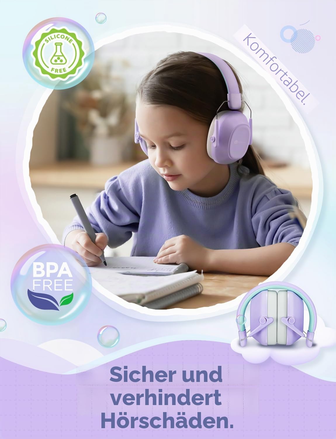Detalle de iClever Gehörschutz Kinder SNR 29 dB