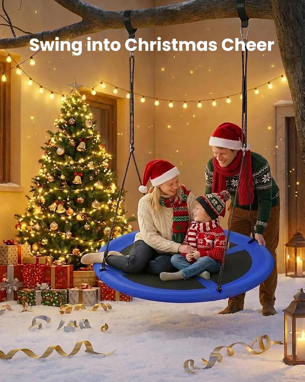 Thumbnail 6 de Everyfun 43" Saucer Tree Swing 700 lbs capacity 🛝