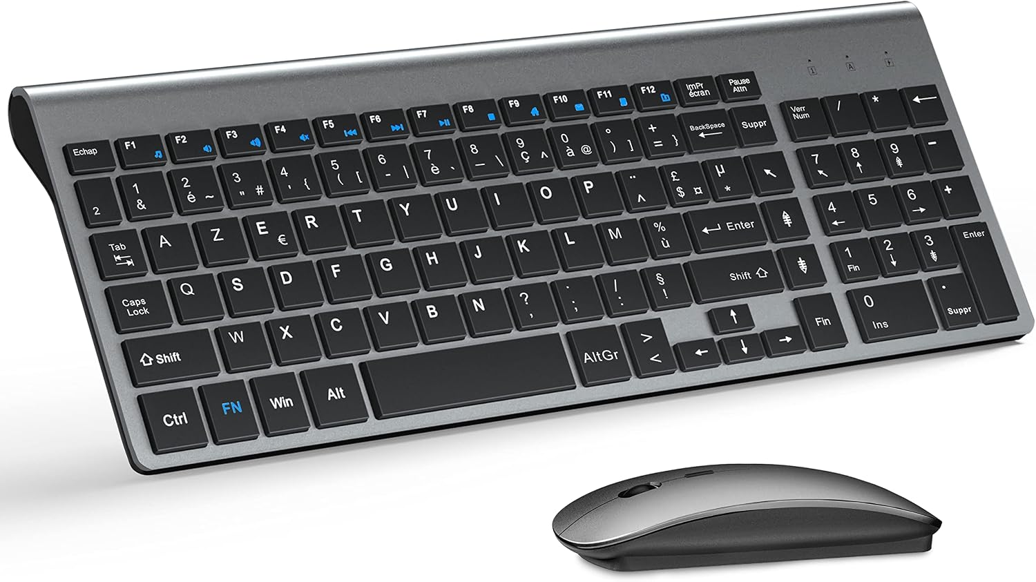 Thumbnail 6 de TopMate Ensemble Clavier et Souris sans Fil Ultra-Mince – Kit Clavier + Souris 2.4G, DPI 2400, blanc