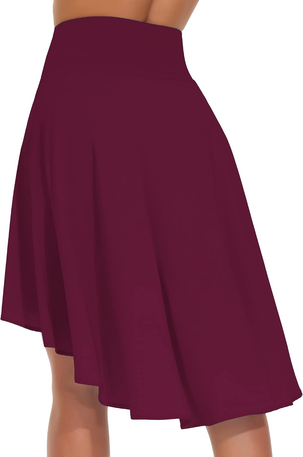 Detalle de THE GYM PEOPLE Hosenrock Damen Ruffle Wickelrock asymmetrische Skort mit hoher Taille und Taschen