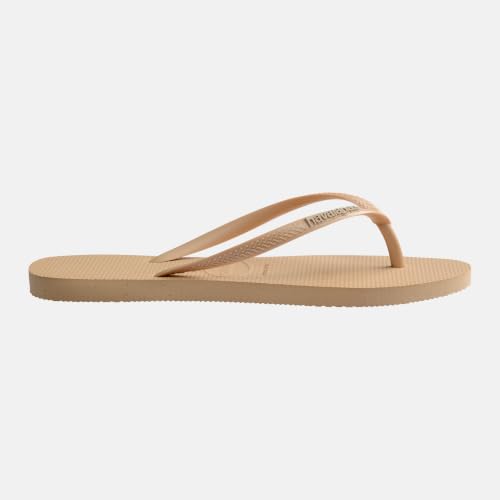 Detalle de Havaianas Slim Logo Pop Up: chanclas con logo en contraste para mujer