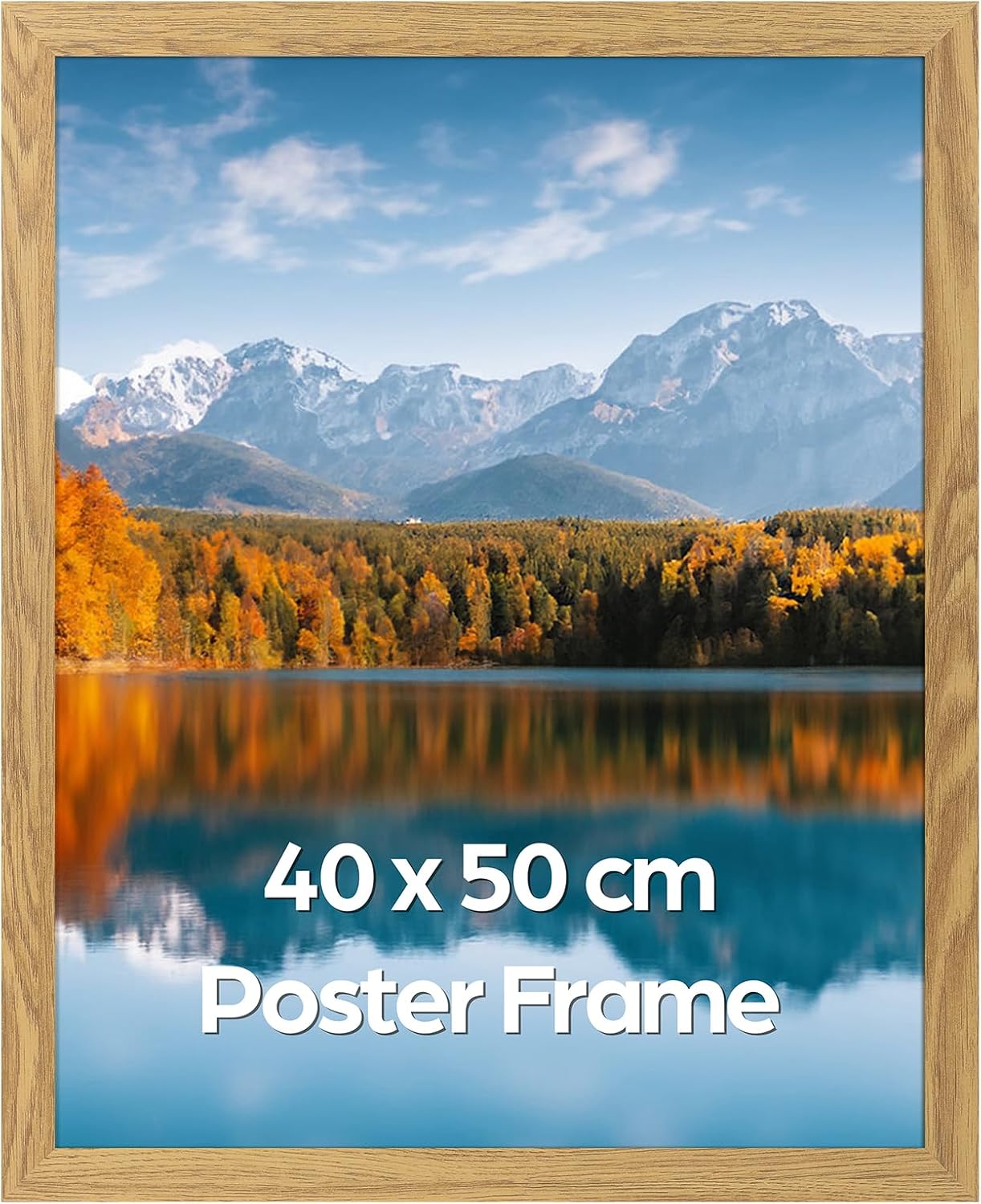Detalle de Vasemouh Bilderrahmen 40x50 cm – MDF Holzoptik mit PET-Scheibe