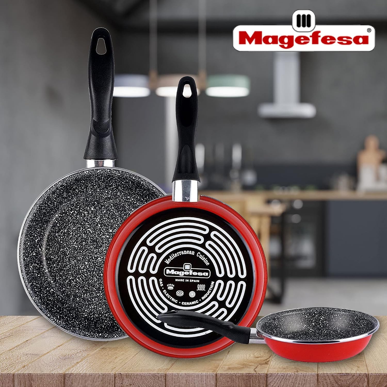 Thumbnail 1 de Magefesa K2 Rojo sartenes 20, 24 y 28 cm