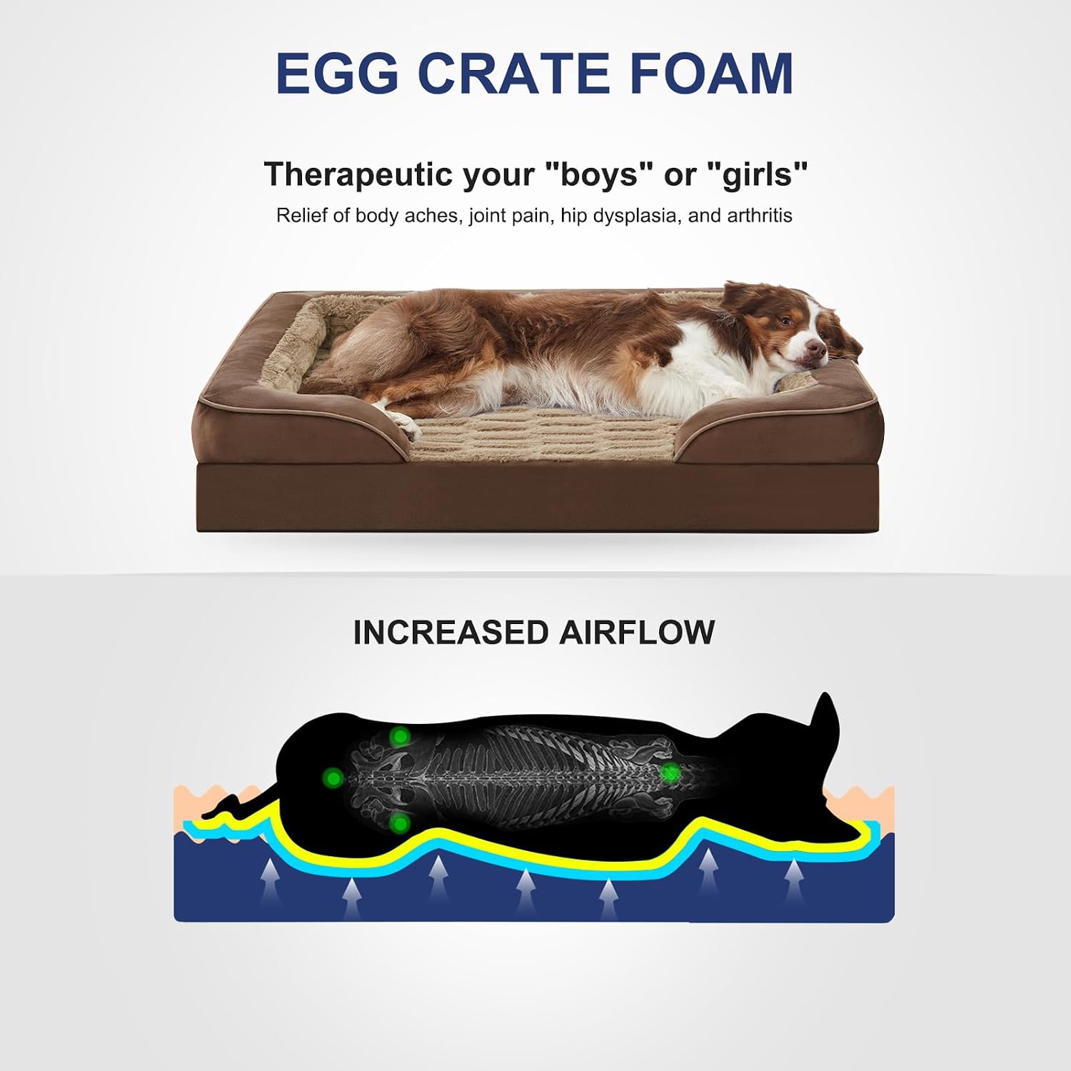 Detalle 2 de FURTIME Orthopedic Dog Bed, 28" x 23