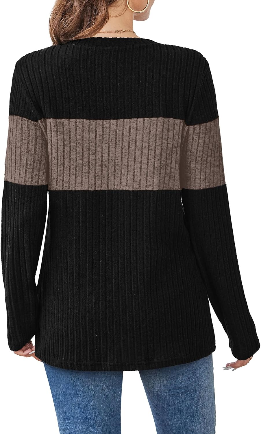 Detalle 2 de WIHOLL Color Block Sweater for Women