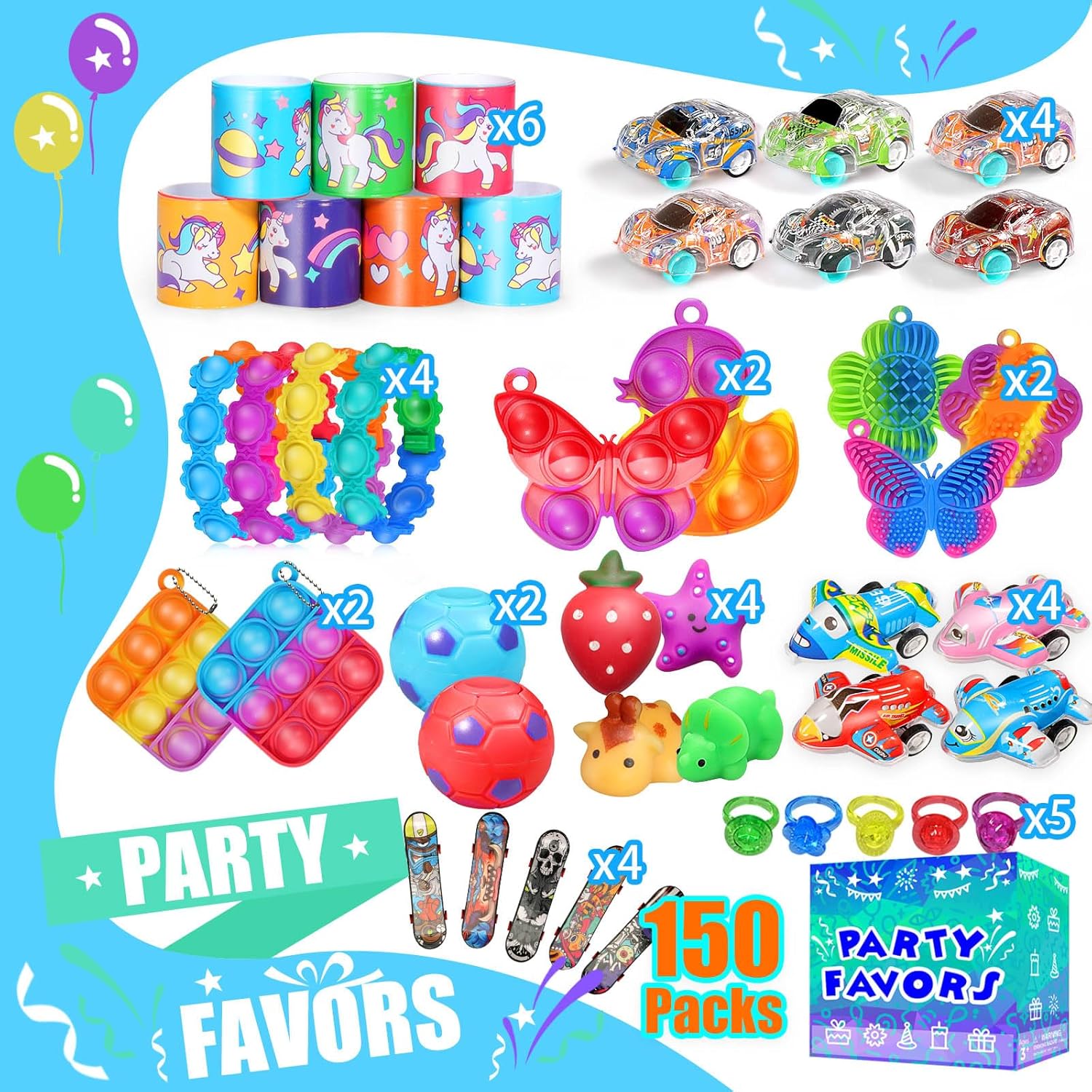 Thumbnail 1 de Party Favors Bulk 150-Pack for Kids