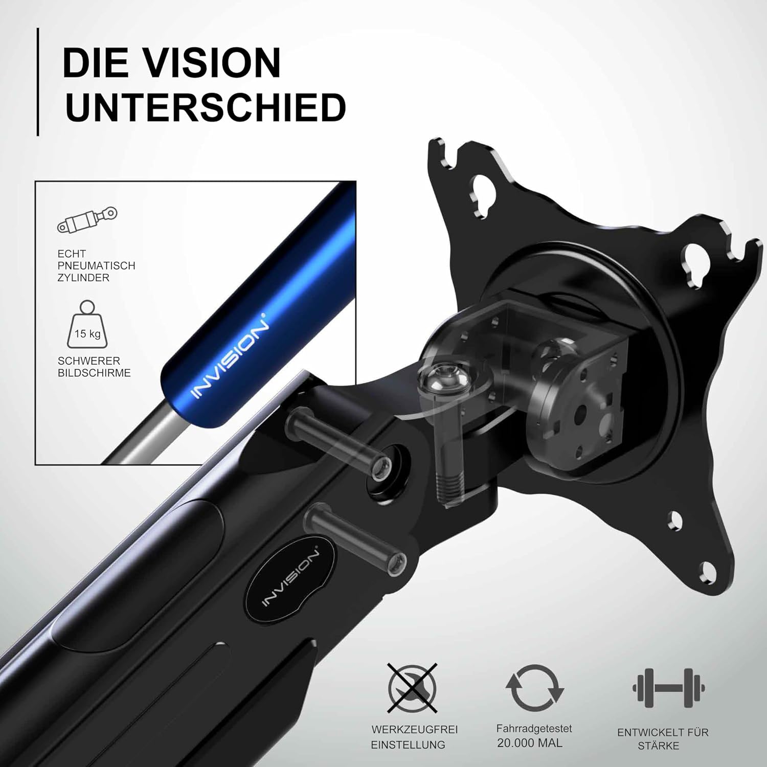 Detalle 2 de Invision Monitorarm MX450 Halterung 24–49 Zoll 3000R