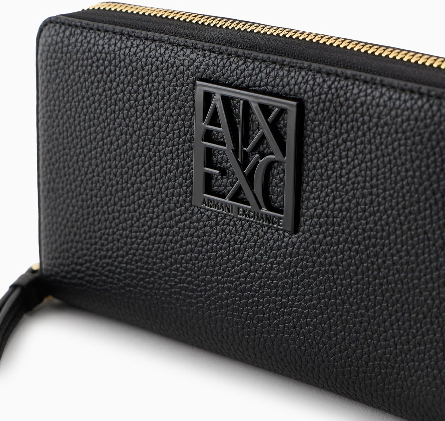 Thumbnail 1 de Armani Exchange Donna Susy Zip Around in ecopelle tessuto soft, nero (taglia unica)