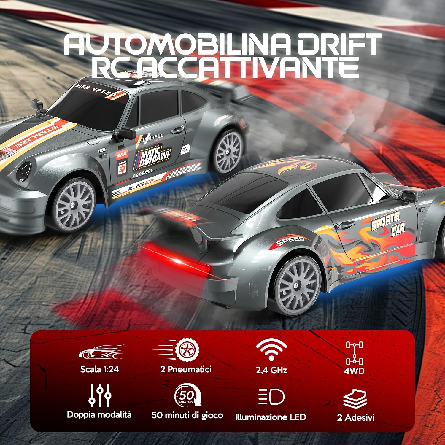 Thumbnail 1 de HappyGoLucky Macchina Telecomandata Drift 1:24