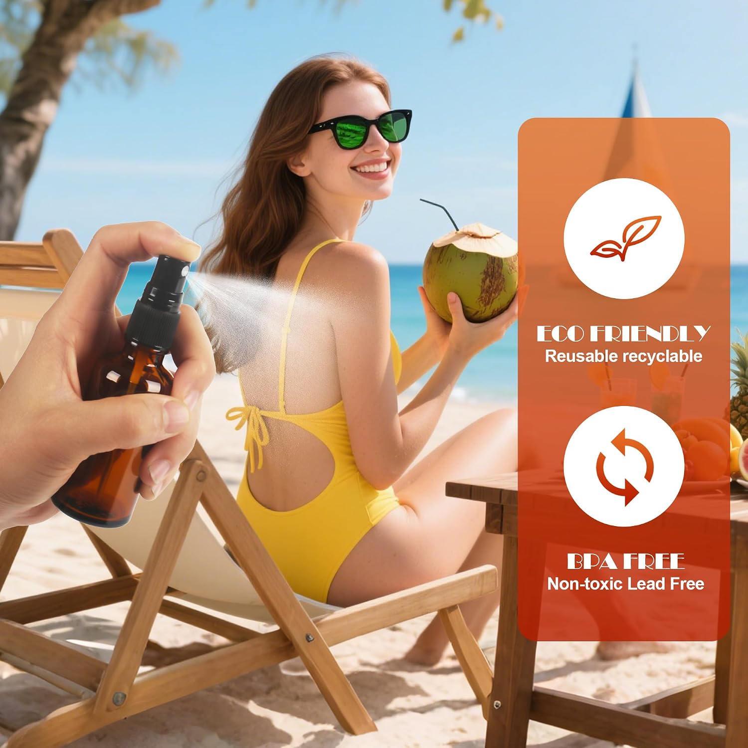 Thumbnail 4 de Nuangoo Braunglas Sprühflasche 50 ml Set