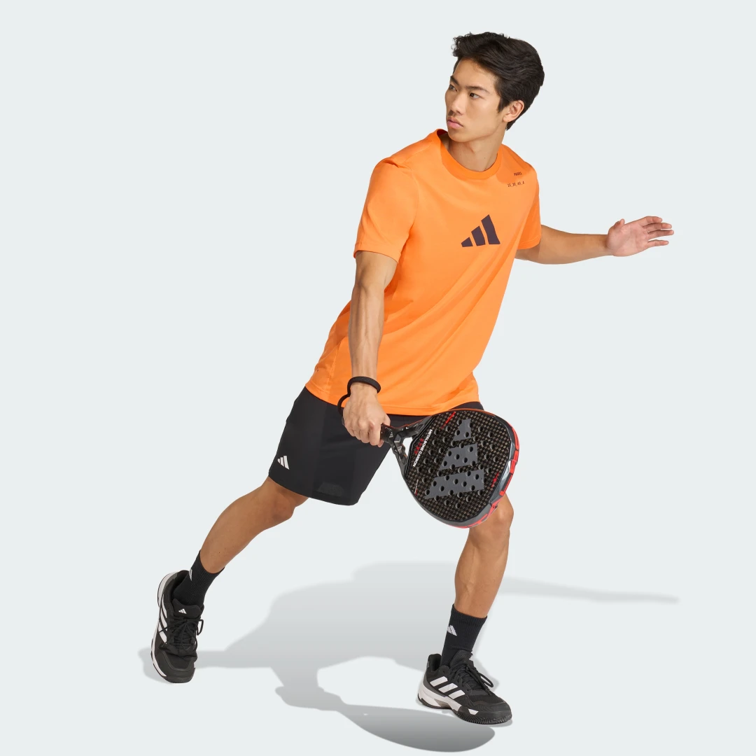 Thumbnail 2 de Adidas Camiseta estampada de pádel Category, color naranja