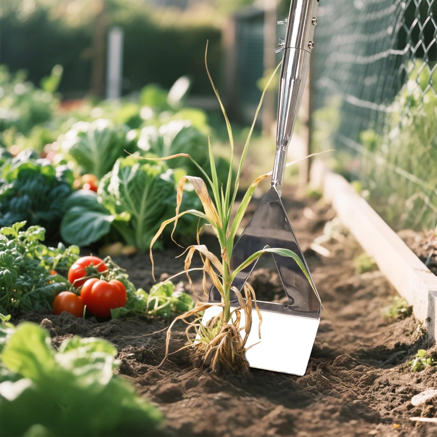 Thumbnail 6 de Dutch Hoe 140cm Stainless Steel Garden Digging Tool – Long-Handled Weeding and Soil Digging Master