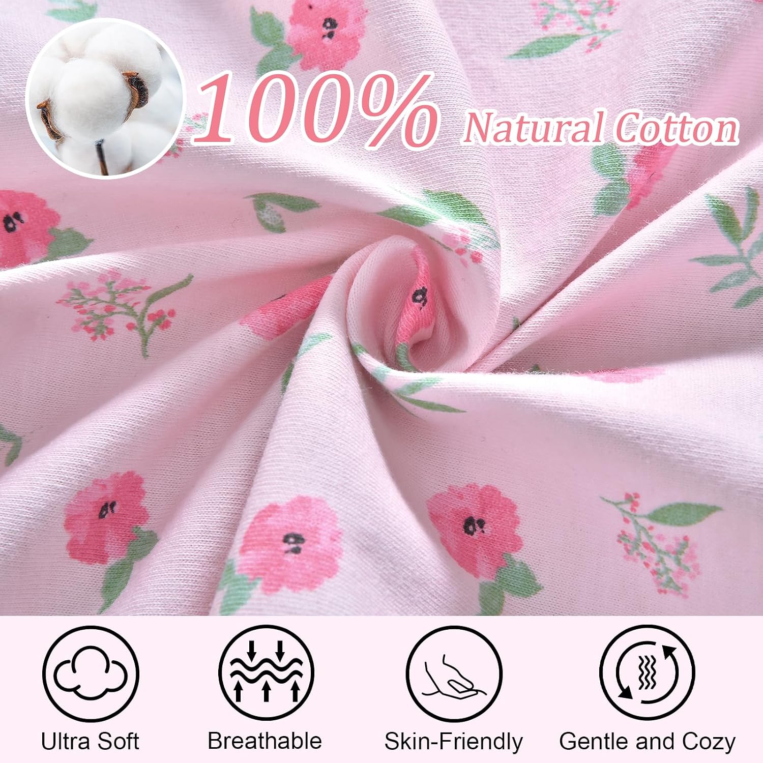 Detalle de David's Kids Baby Swaddle Wrap, 100% Cotton