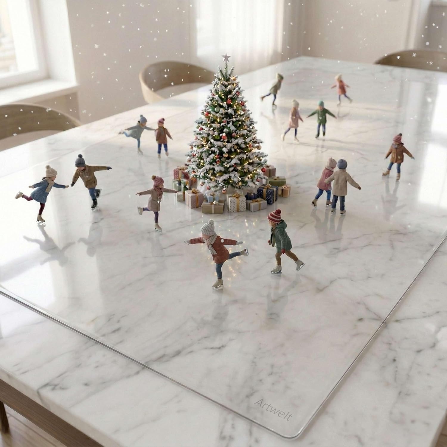 Thumbnail 3 de Artwelt Tischdecke Transparent Tischfolie 2.0 mm (glasklar, weich-PVC) – waschbarer Tischschutz im Wunschmaß