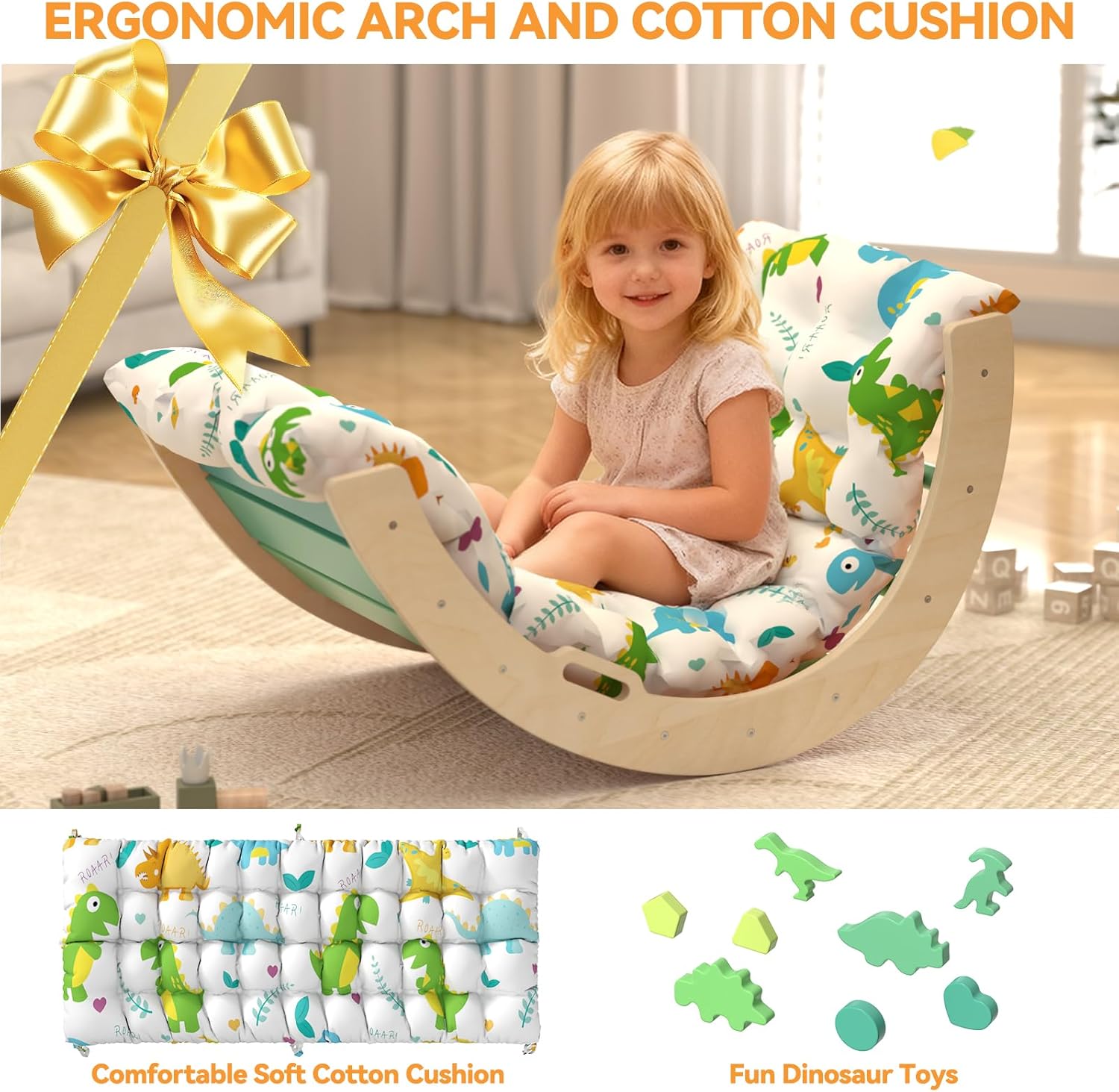 Thumbnail 4 de KidsBuddy Pikler Triangle Set with Cushion (9-in-1 Indoor Climbing Toys for Toddlers 1–3)