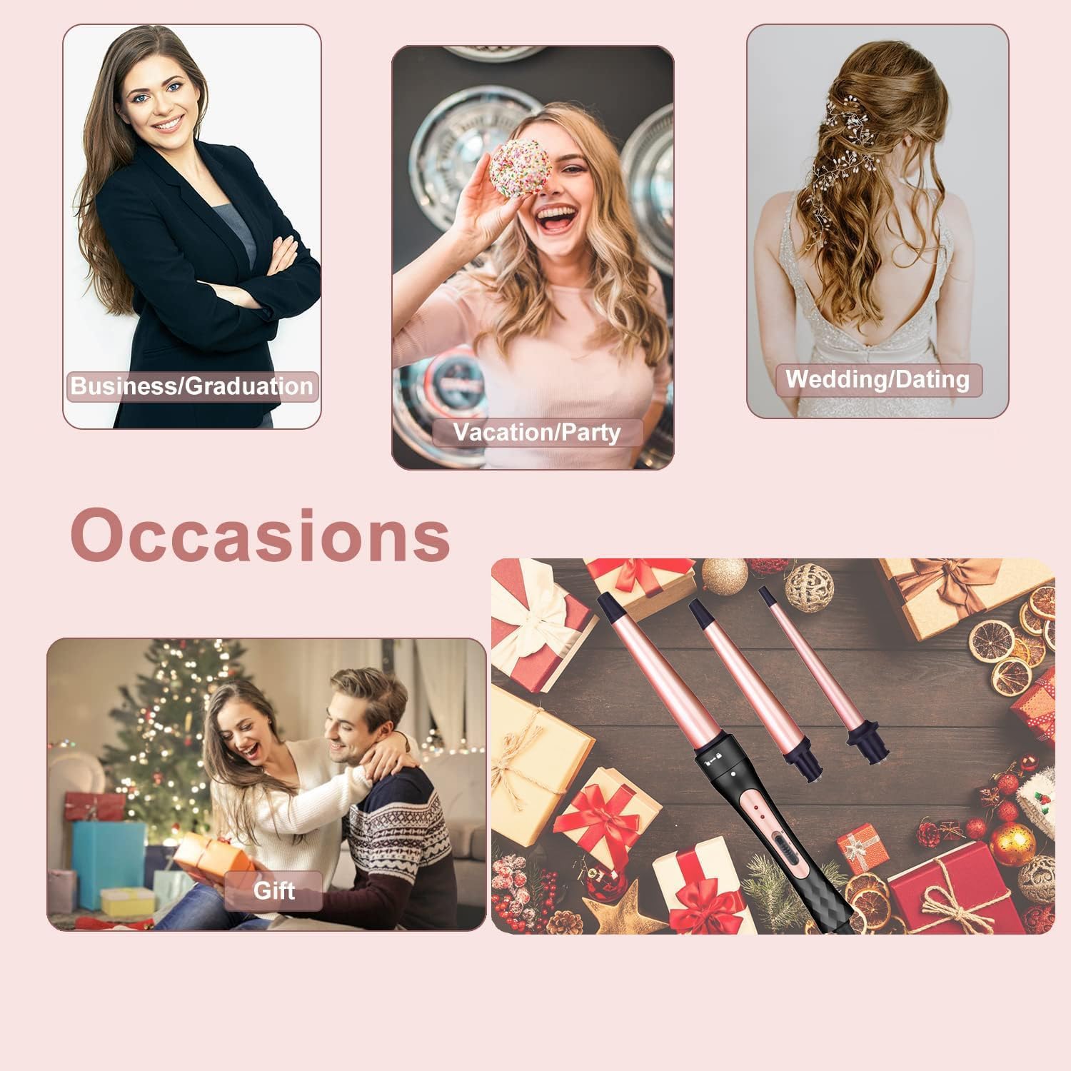Thumbnail 6 de JAETON Conical Curling Wand Set 3-Barrel