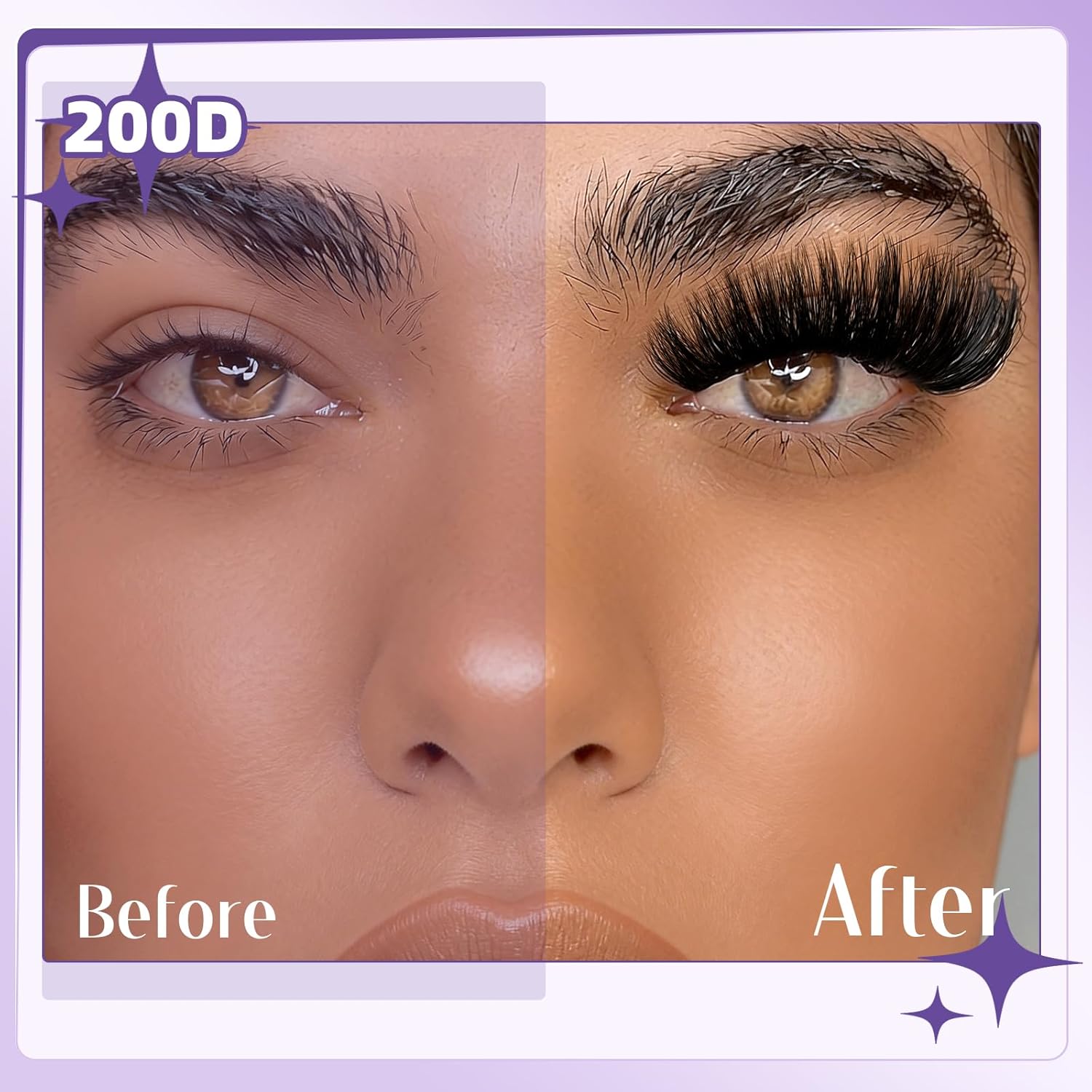 Detalle 2 de B&Q Fluffy Lash Clusters Thick 200D (Volume Lash Extensions), D Curl, 10–18mm