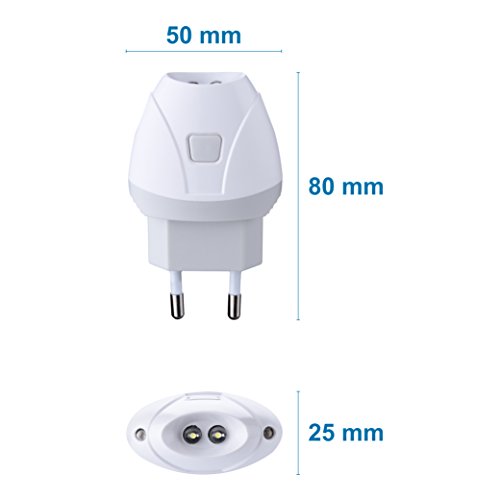 Detalle 2 de Electraline 58303 Torcia d'Emergenza Automatica con Luce di Cortesia LED Bianco