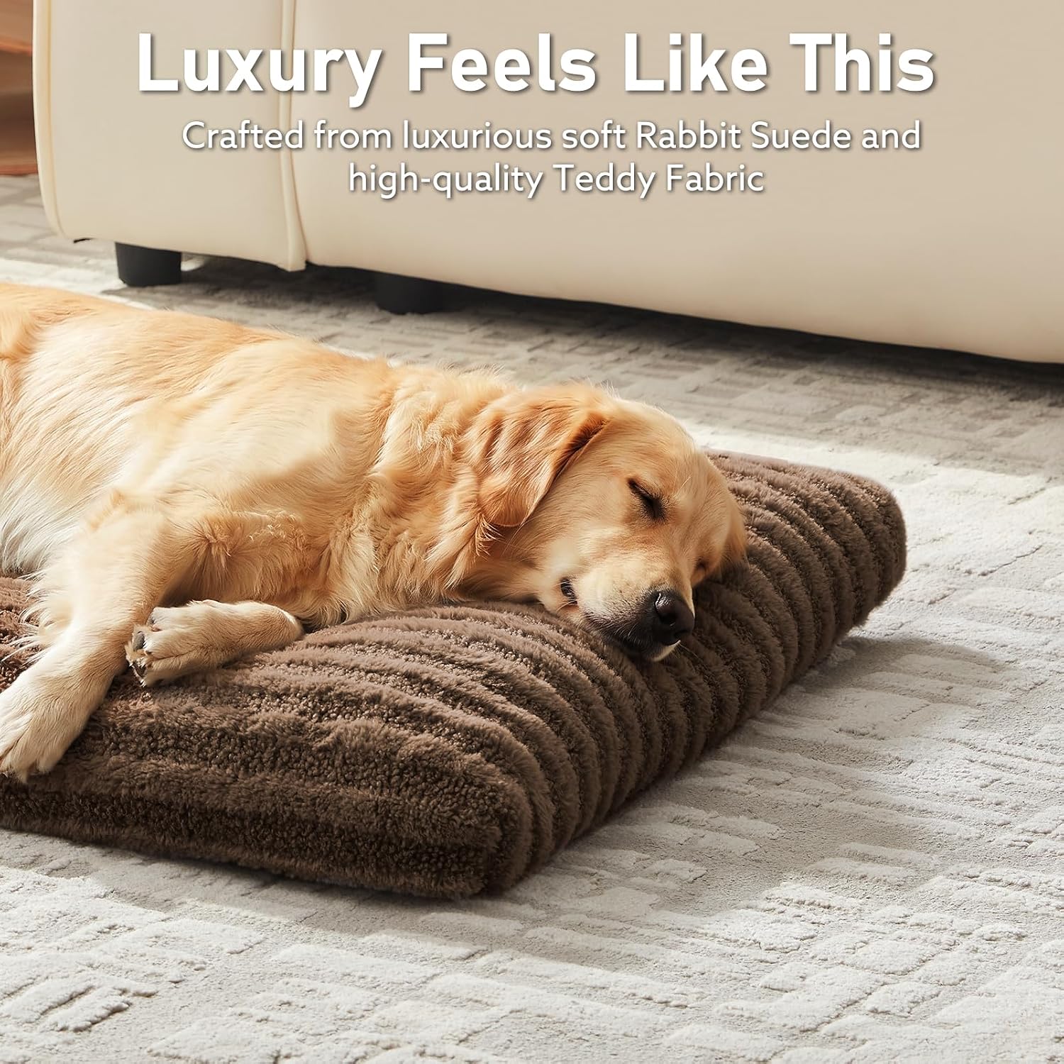 Thumbnail 2 de FURTIME Dog bed XXL Washable Dog Bed, 47 x 29-Inch Plush Crate Mat